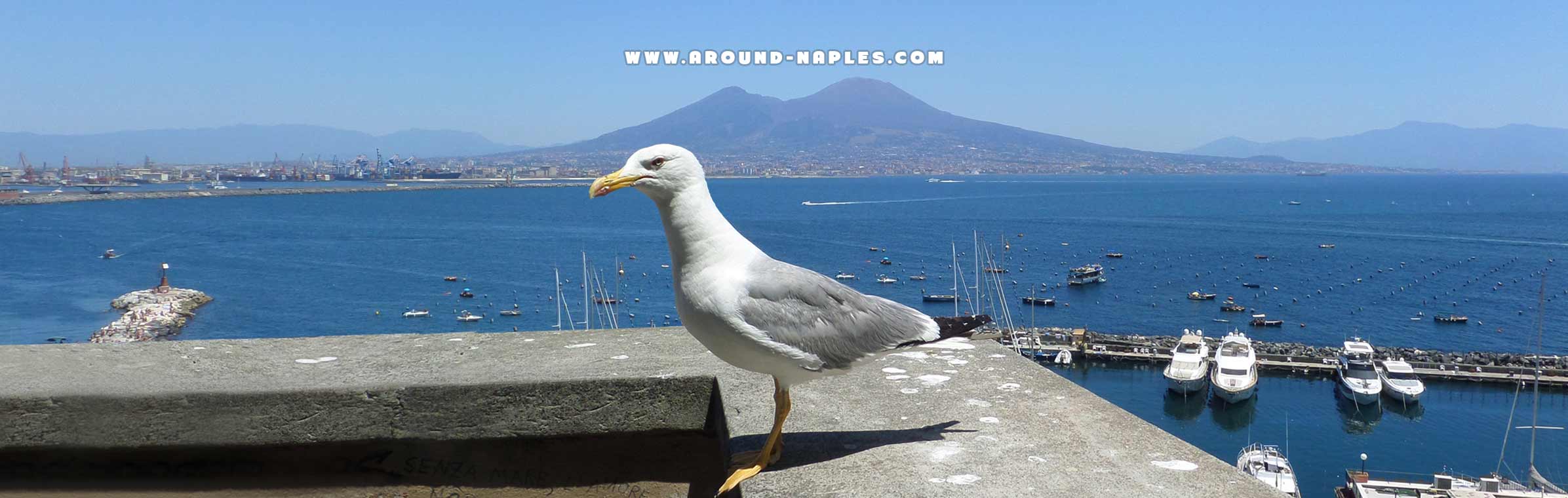 Naples et ses environs, Le Vésuve vu du Castello de l'œuf naples et ses environs